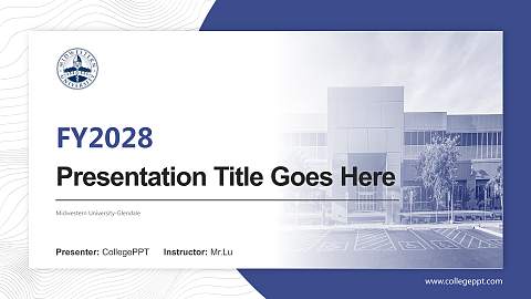 Midwestern University-Glendale Academic Presentation/Research Findings Report PPT Template