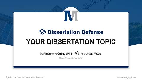 Menlo College Graduation Thesis Defense PPT Template