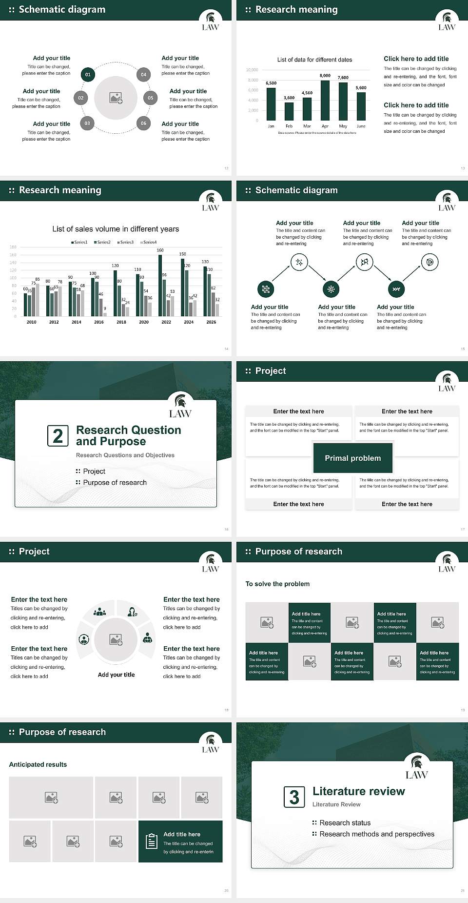 Michigan State University-College of Law Graduation Thesis Defense PPT Template4:3 ratio PPT effect preview image3