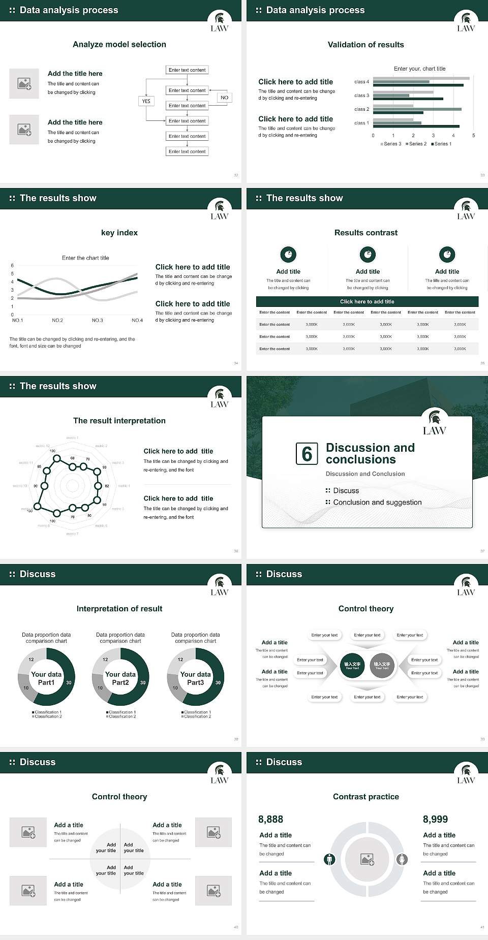 Michigan State University-College of Law Graduation Thesis Defense PPT Template4:3 ratio PPT effect preview image5