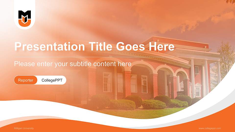 Milligan University Lecture Sharing and Networking Event PPT Template16:9 ratio PPT effect preview image
