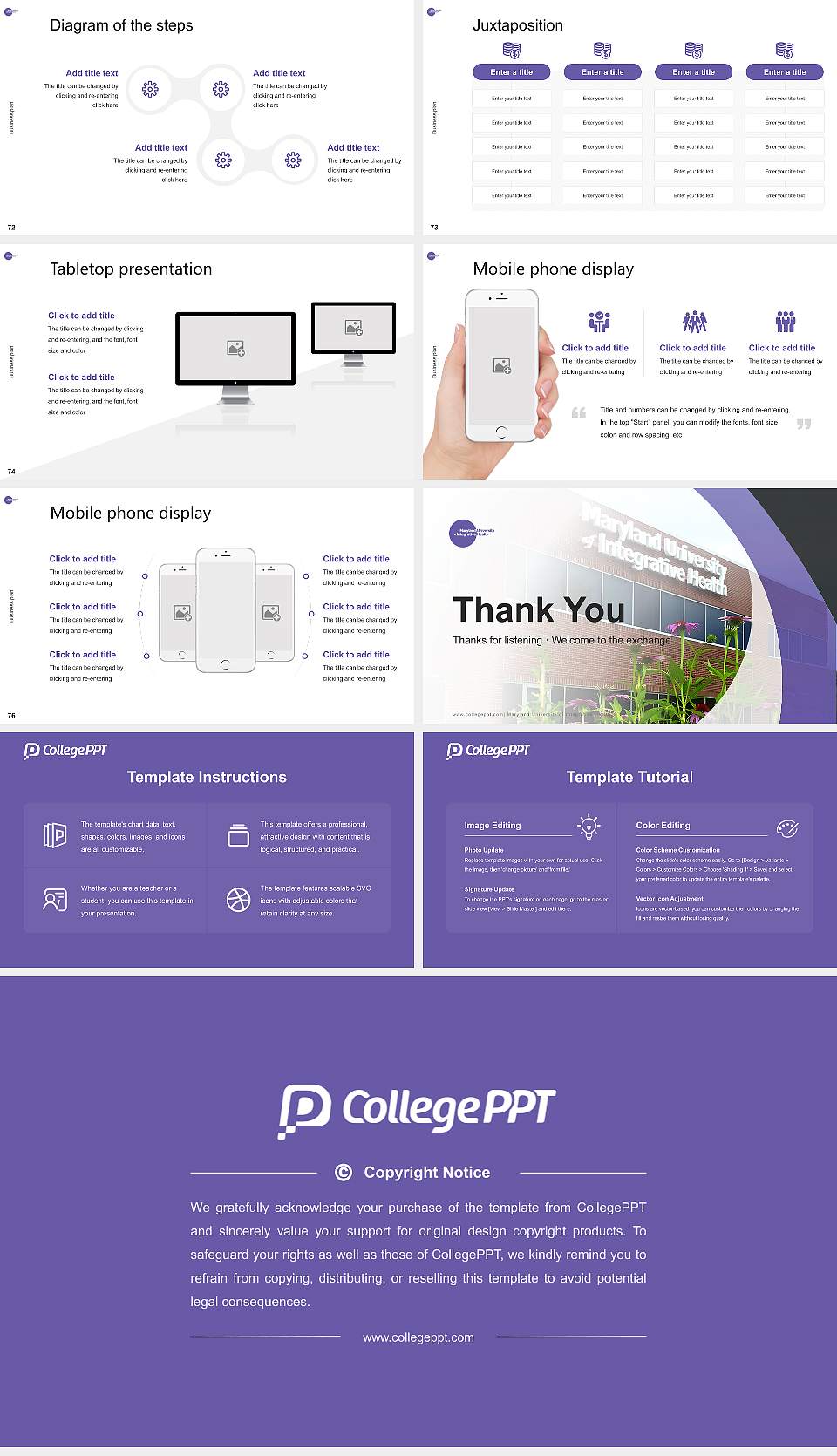 Maryland University of Integrative Health Competition/Entrepreneurship Contest PPT Template16:9 ratio PPT effect preview image9