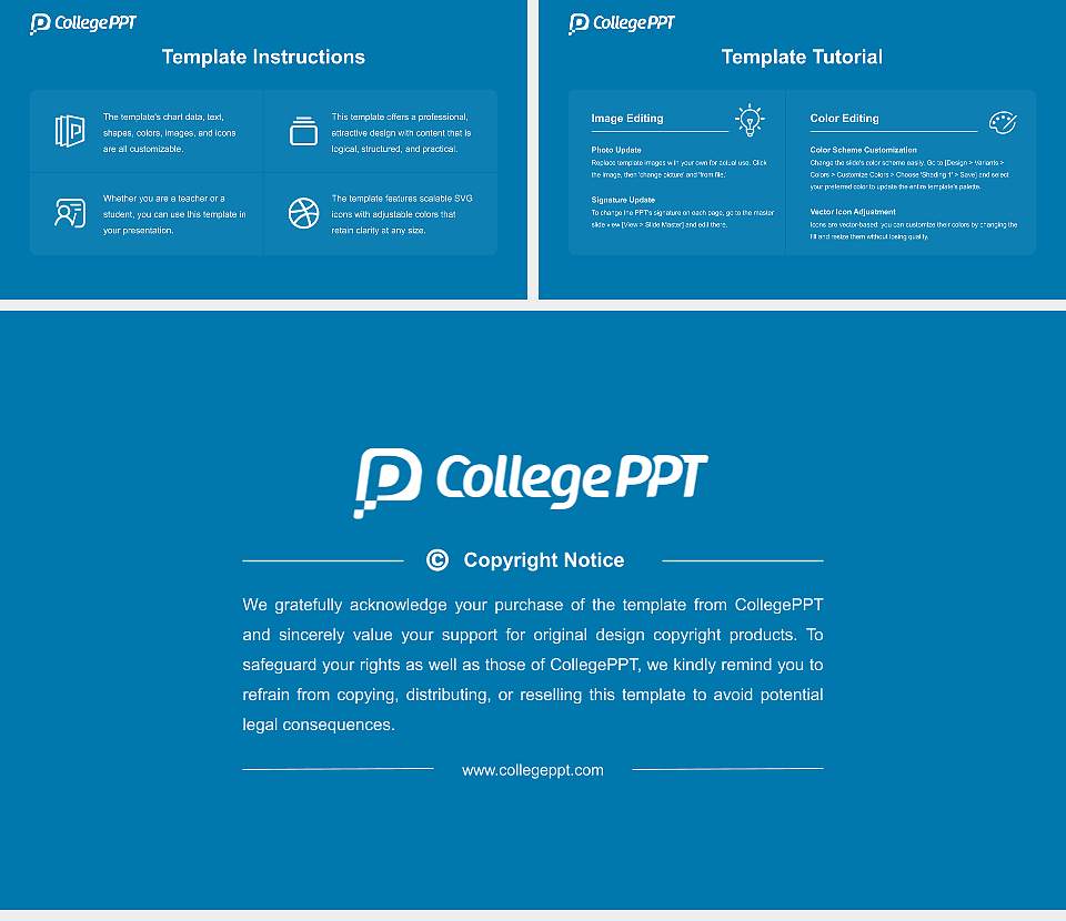 Meridian University Course/Courseware Creation PPT Template16:9 ratio PPT effect preview image5