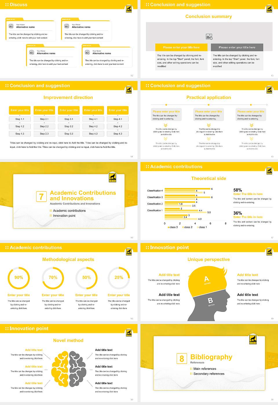 Michigan Technological University Graduation Thesis Defense PPT Template16:9 ratio PPT effect preview image6