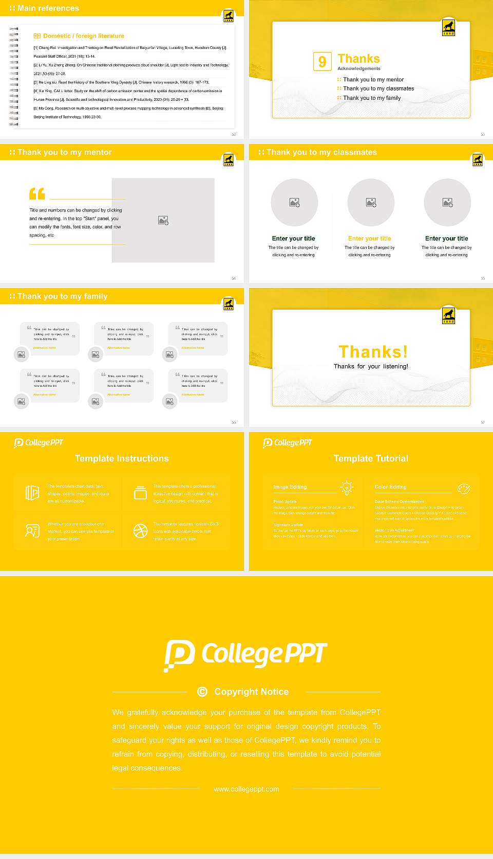 Michigan Technological University Graduation Thesis Defense PPT Template16:9 ratio PPT effect preview image7