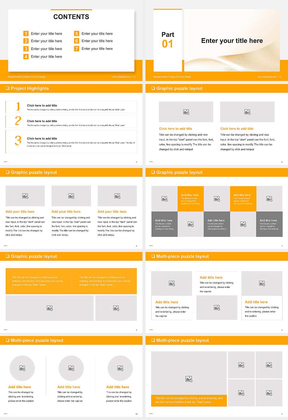 Massachusetts College of Art and Design General Purpose PPT Template16:9 ratio PPT effect preview image2