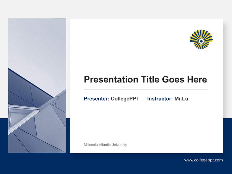 Millennia Atlantic University General Purpose PPT Template4:3 ratio PPT effect preview image6