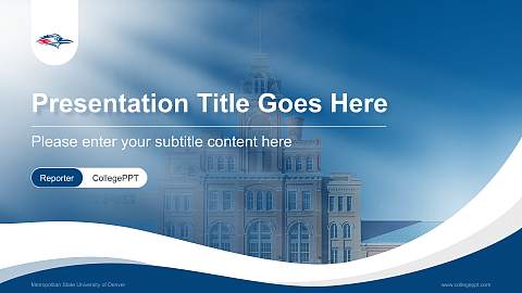 Metropolitan State University of Denver Lecture Sharing and Networking Event PPT Template