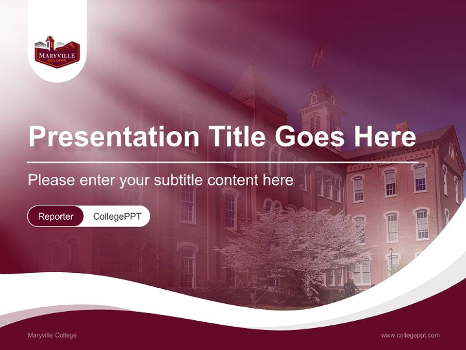 Maryville College Lecture Sharing and Networking Event PPT Template4:3 ratio PPT effect preview image4