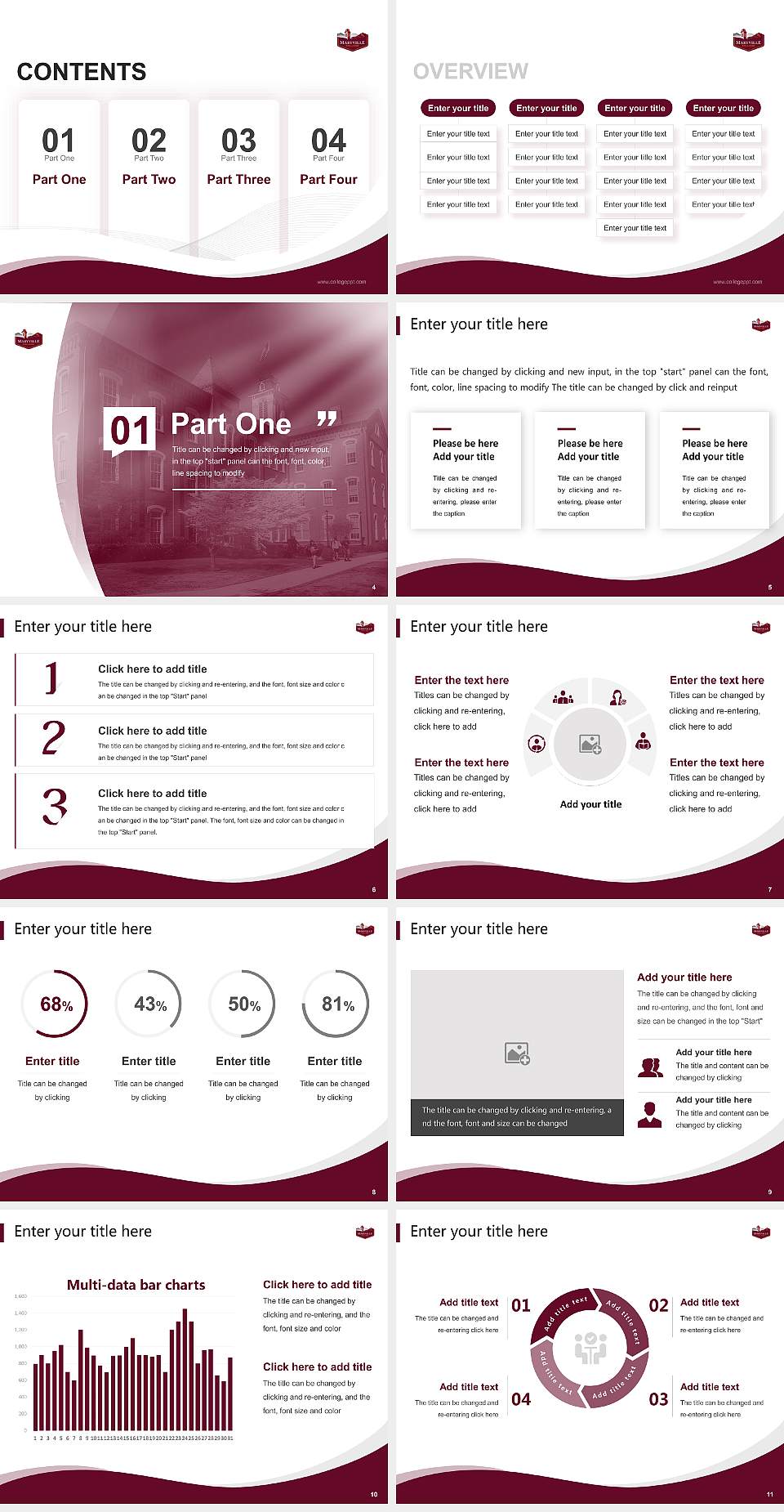 Maryville College Lecture Sharing and Networking Event PPT Template4:3 ratio PPT effect preview image2