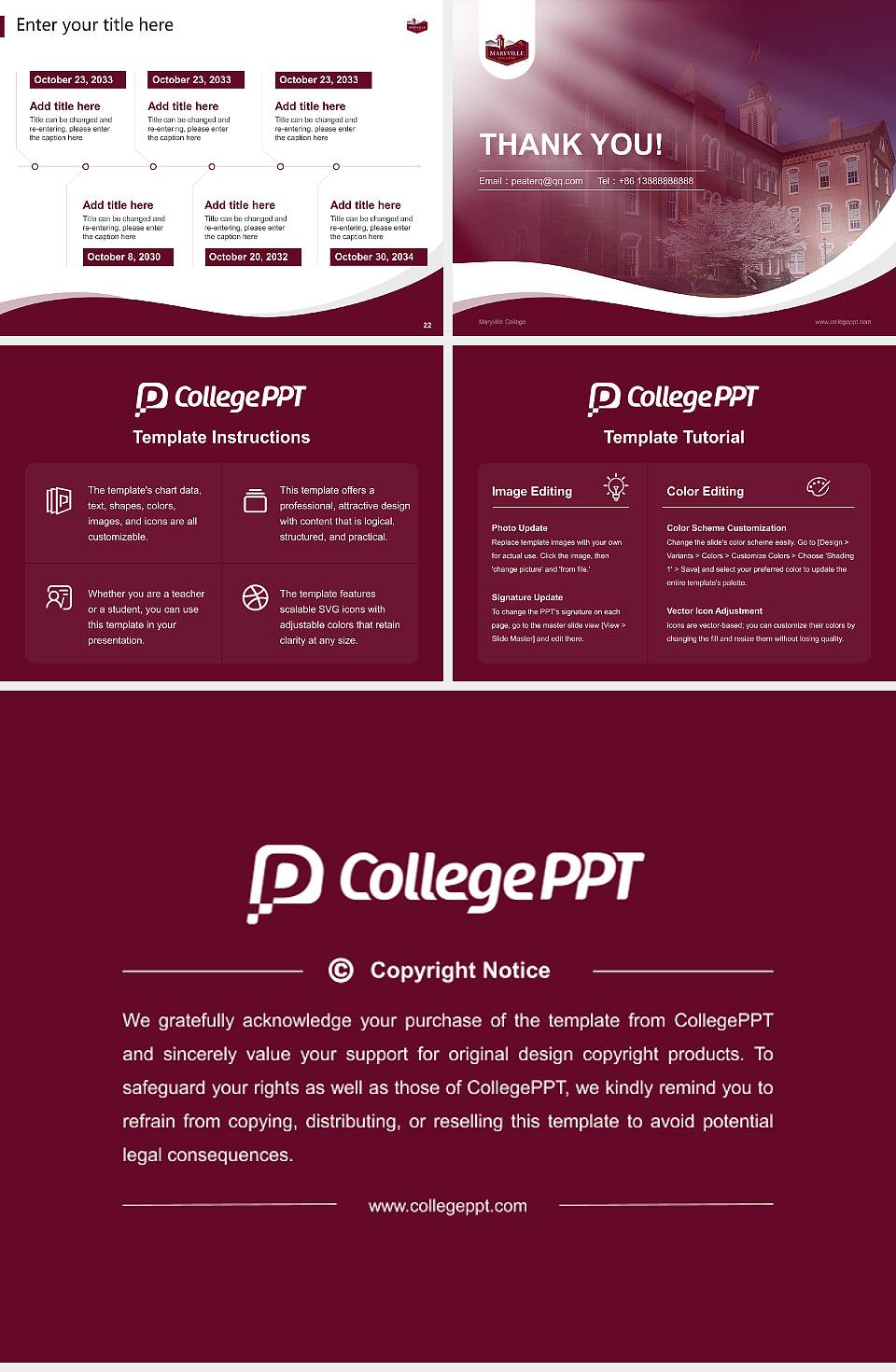 Maryville College Lecture Sharing and Networking Event PPT Template4:3 ratio PPT effect preview image4