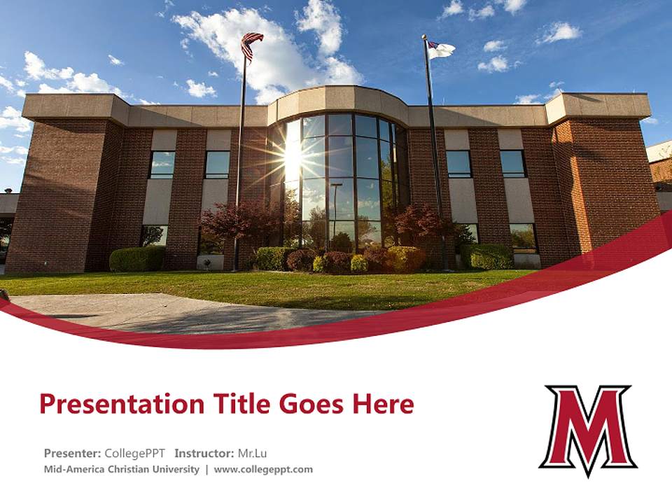 Mid-America Christian University Course/Courseware Creation PPT Template4:3 ratio PPT effect preview image5