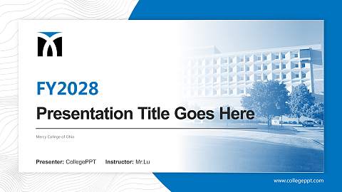 Mercy College of Ohio Academic Presentation/Research Findings Report PPT Template
