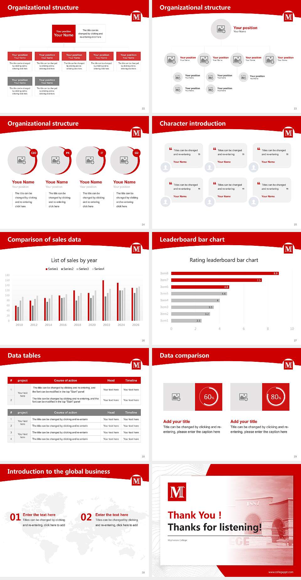 Mcpherson College Academic Presentation/Research Findings Report PPT Template4:3 ratio PPT effect preview image4