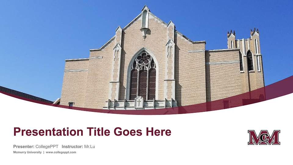 Mcmurry University Course/Courseware Creation PPT Template16:9 ratio PPT effect preview image