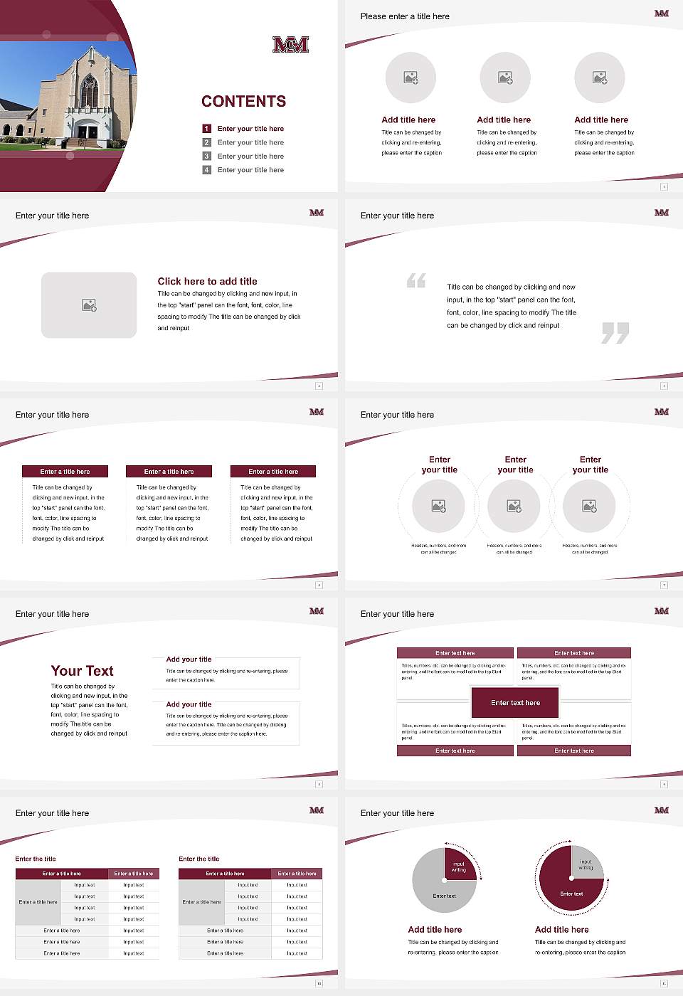 Mcmurry University Course/Courseware Creation PPT Template16:9 ratio PPT effect preview image2