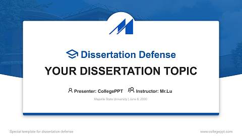 Mayville State University Graduation Thesis Defense PPT Template