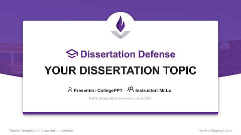 Middle Georgia State University Graduation Thesis Defense PPT Template