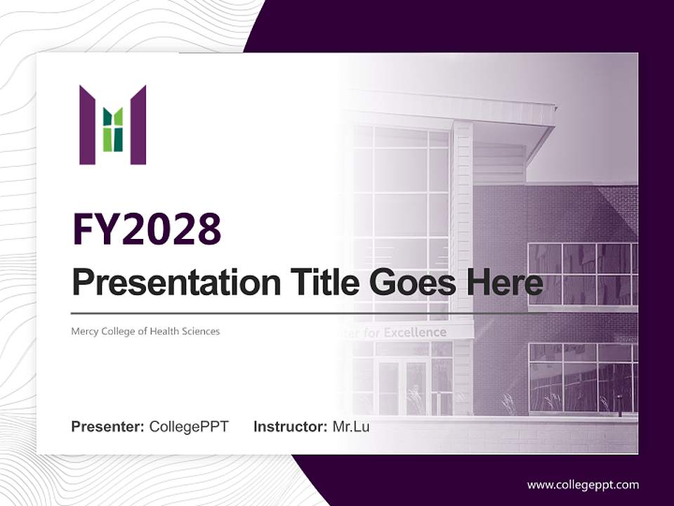 Mercy College of Health Sciences Academic Presentation/Research Findings Report PPT Template4:3 ratio PPT effect preview image5