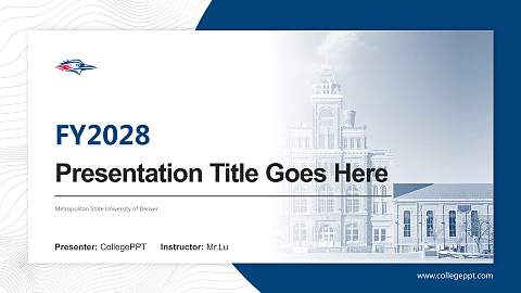 Metropolitan State University of Denver Academic Presentation/Research Findings Report PPT Template