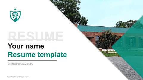 Mid-Atlantic Christian University Resume PPT Template
