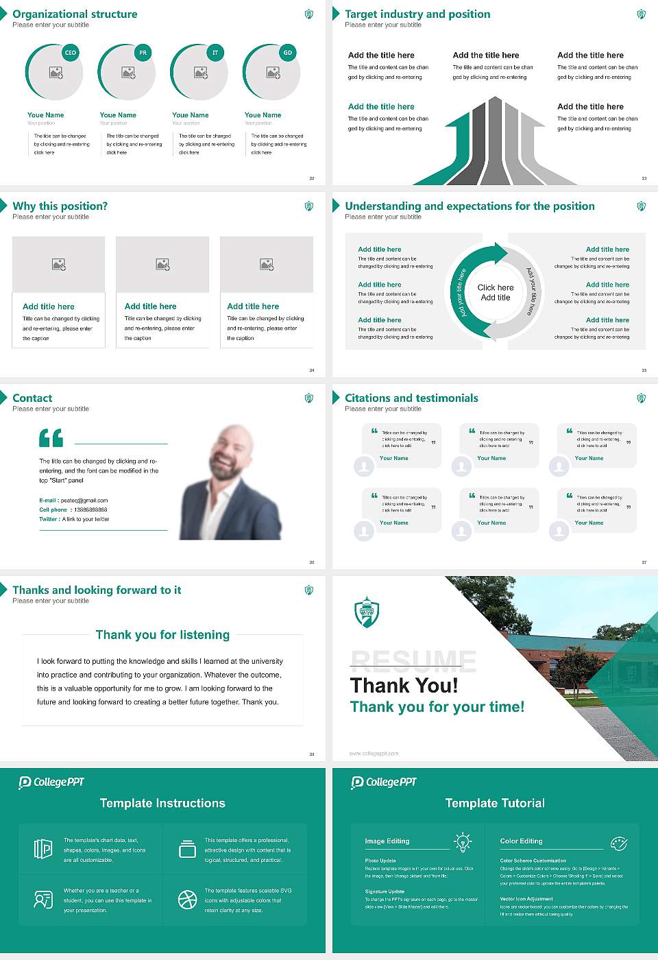 Mid-Atlantic Christian University Resume PPT Template16:9 ratio PPT effect preview image4