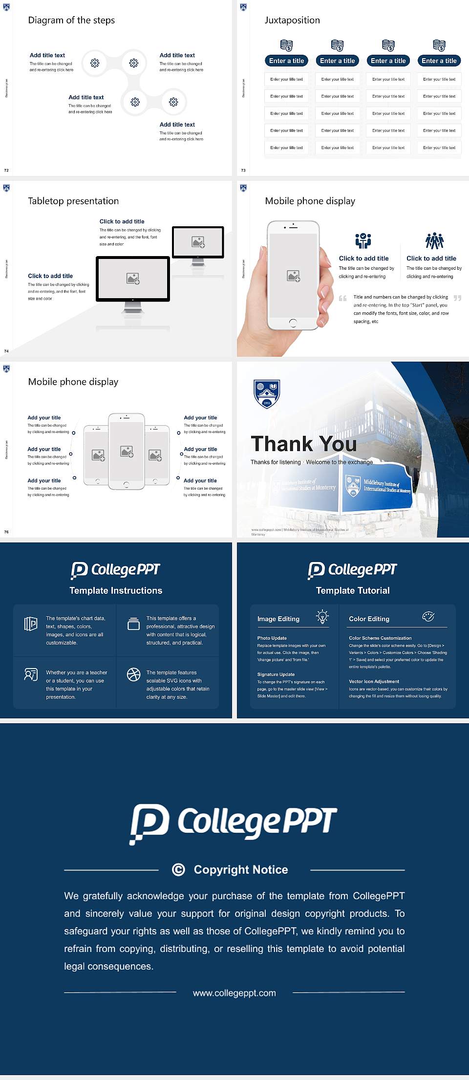 Middlebury Institute of International Studies at Monterey Competition/Entrepreneurship Contest PPT Template4:3 ratio PPT effect preview image9