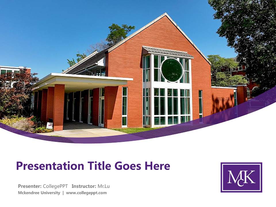 Mckendree University Course/Courseware Creation PPT Template4:3 ratio PPT effect preview image5
