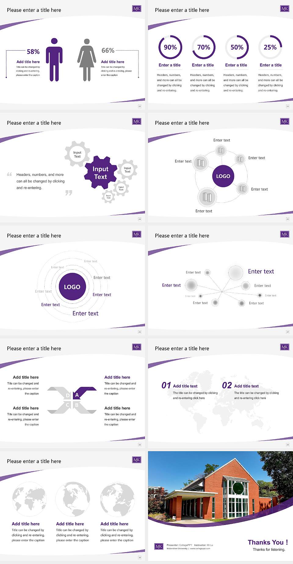 Mckendree University Course/Courseware Creation PPT Template4:3 ratio PPT effect preview image4