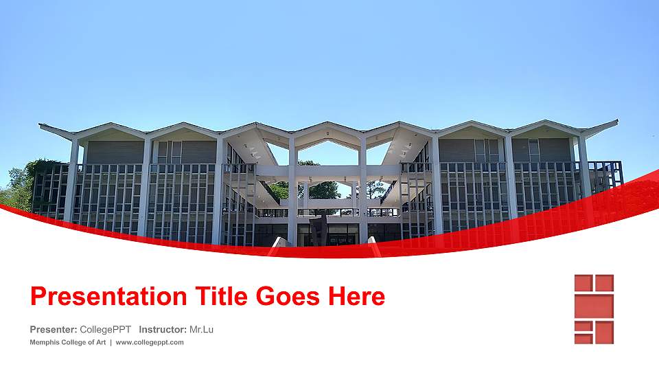Memphis College of Art Course/Courseware Creation PPT Template16:9 ratio PPT effect preview image