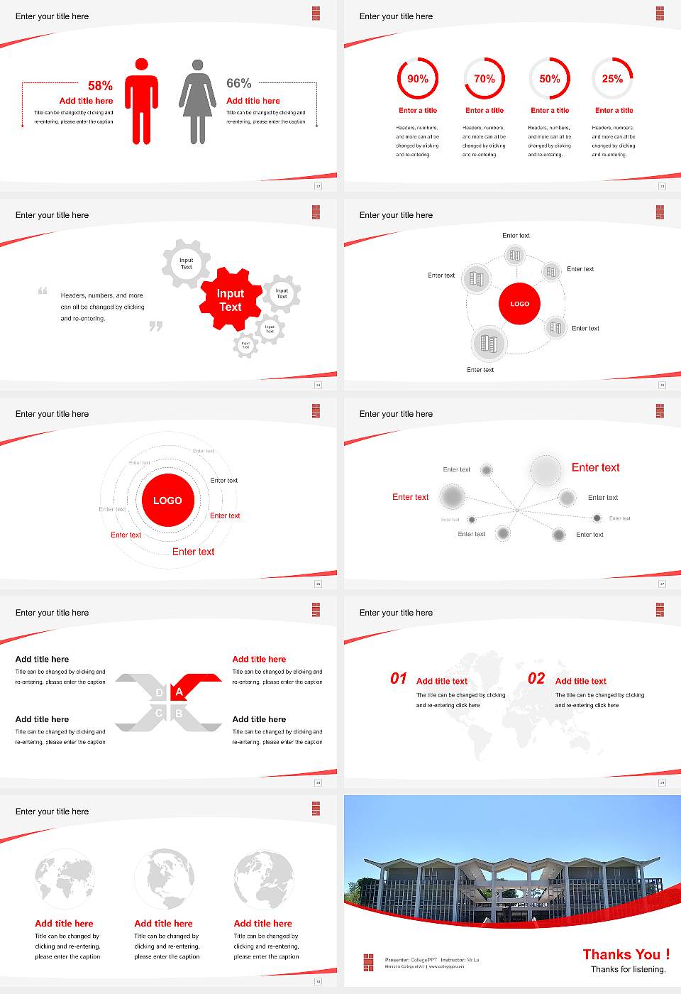 Memphis College of Art Course/Courseware Creation PPT Template16:9 ratio PPT effect preview image4