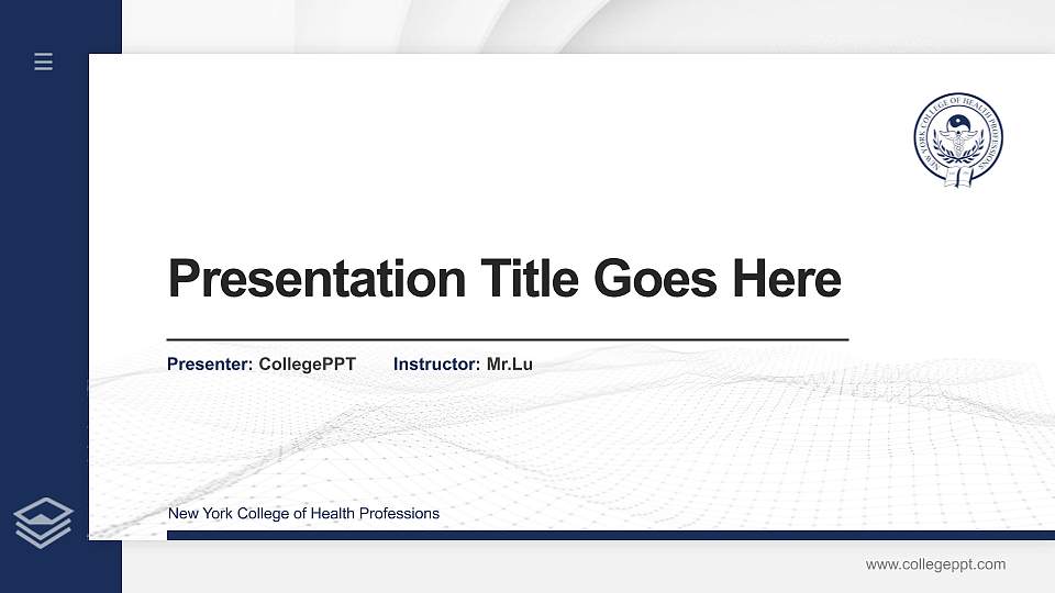 New York College of Health Professions Thesis Proposal/Graduation Defense PPT Template16:9 ratio PPT effect preview image