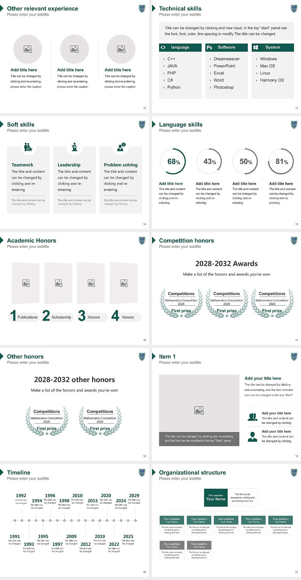 Mercyhurst University Resume PPT Template4:3 ratio PPT effect preview image3