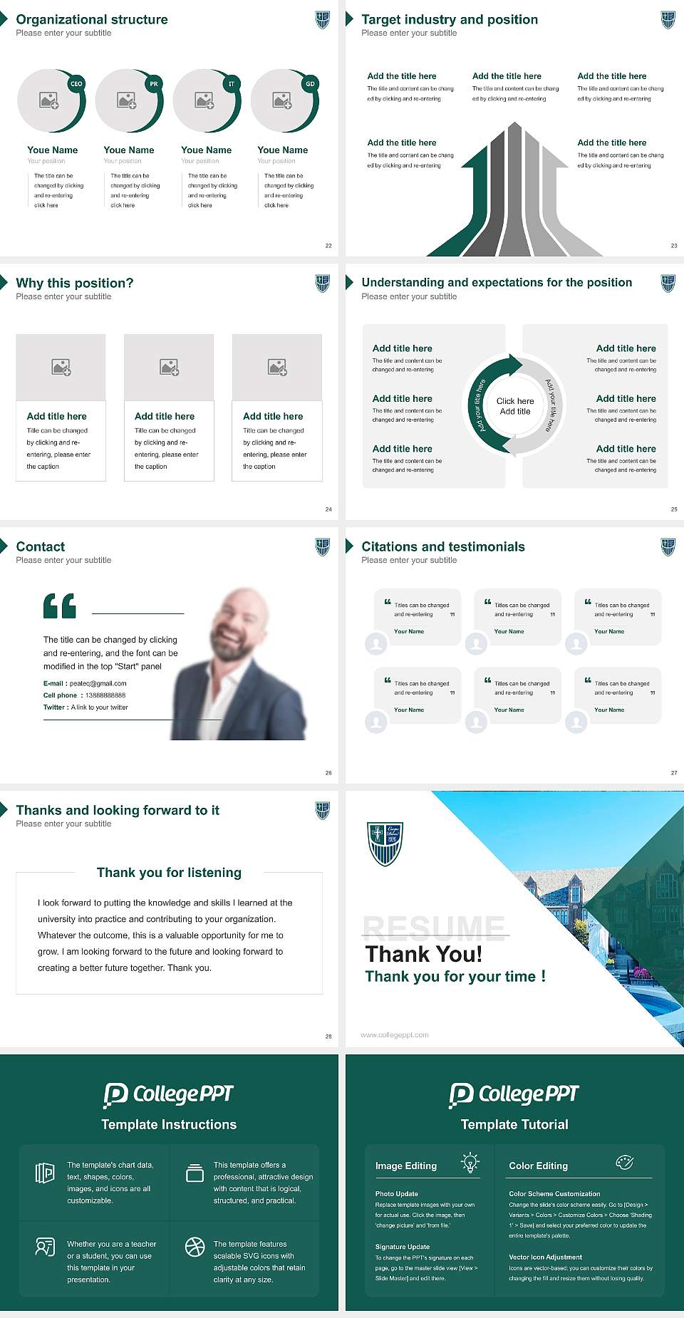 Mercyhurst University Resume PPT Template4:3 ratio PPT effect preview image4