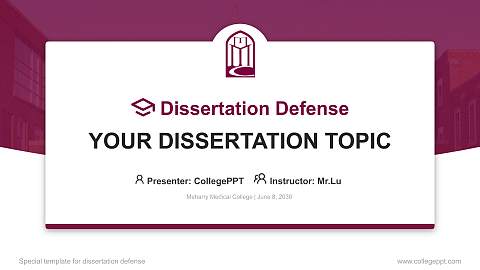 Meharry Medical College Graduation Thesis Defense PPT Template