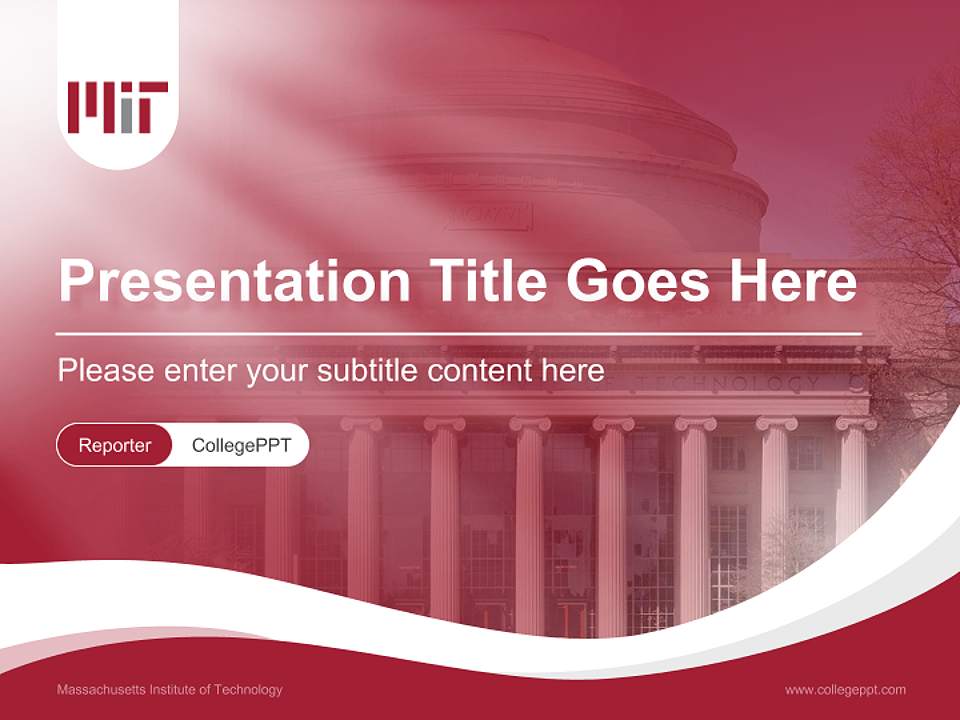 Massachusetts Institute of Technology Lecture Sharing and Networking Event PPT Template4:3 ratio PPT effect preview image4