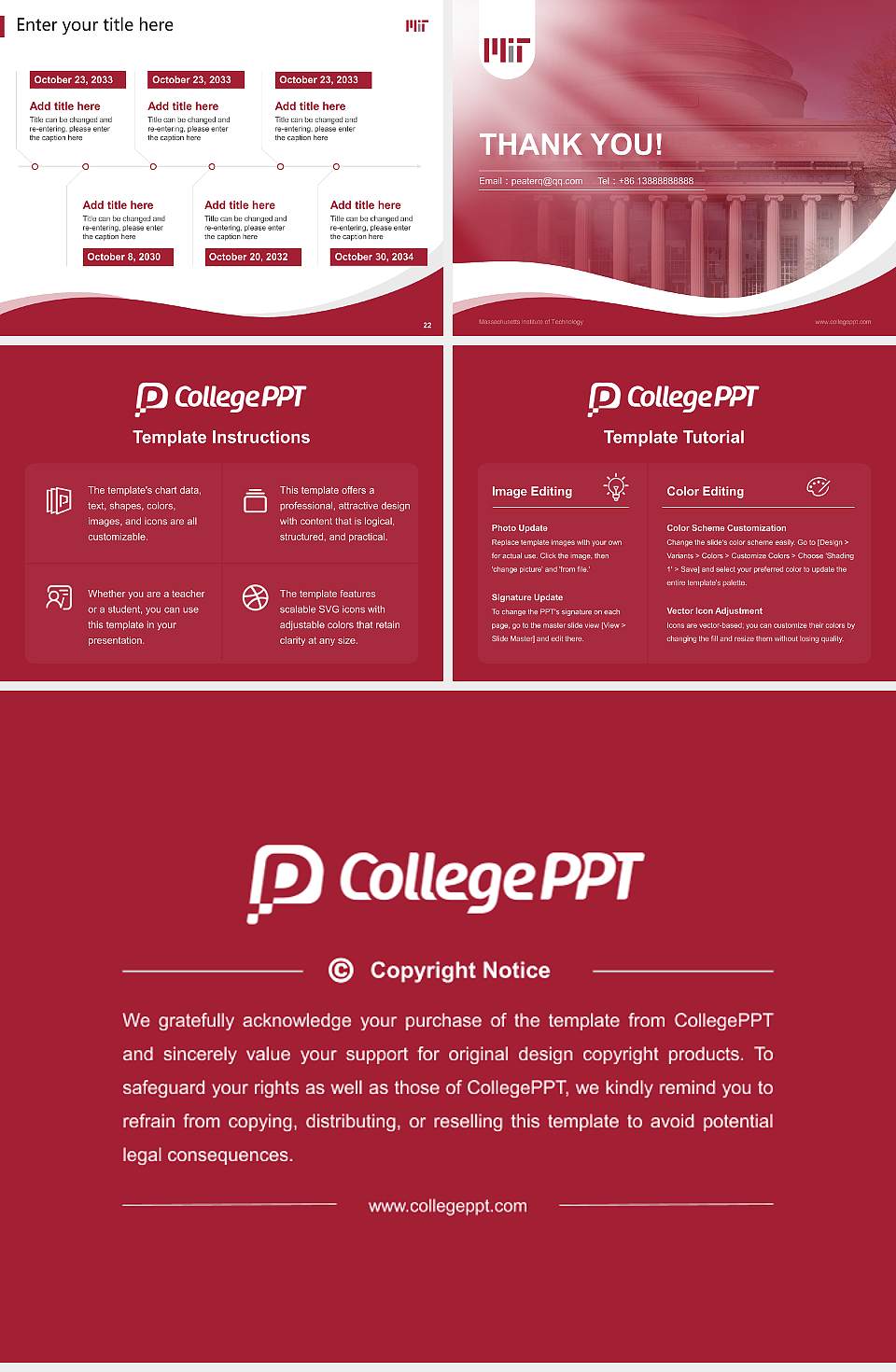Massachusetts Institute of Technology Lecture Sharing and Networking Event PPT Template4:3 ratio PPT effect preview image4