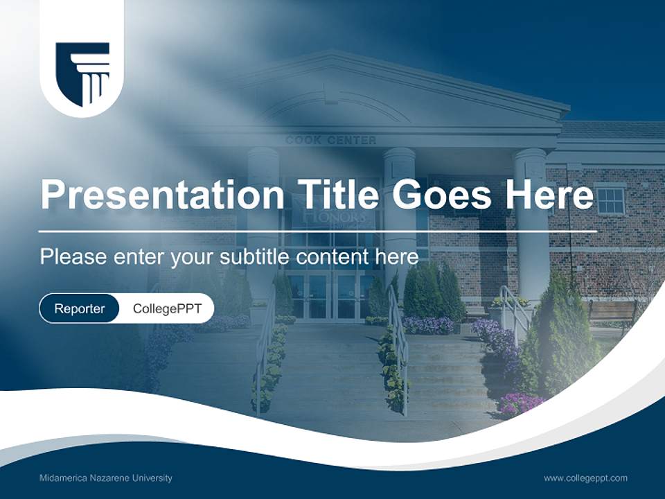 Midamerica Nazarene University Lecture Sharing and Networking Event PPT Template4:3 ratio PPT effect preview image4