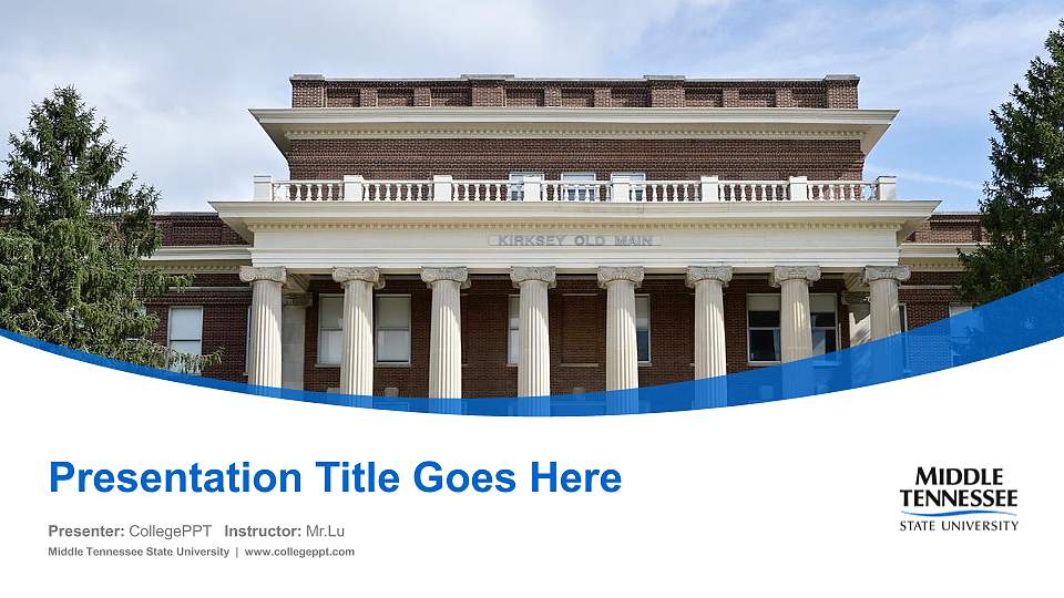 Middle Tennessee State University Course/Courseware Creation PPT Template16:9 ratio PPT effect preview image1