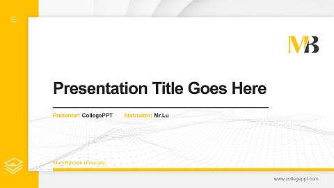 Mary Baldwin University Thesis Proposal/Graduation Defense PPT Template