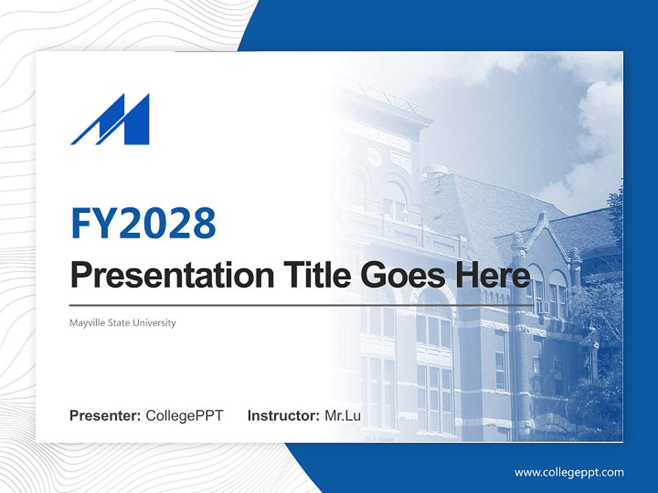 Mayville State University Academic Presentation/Research Findings Report PPT Template4:3 ratio PPT effect preview image5