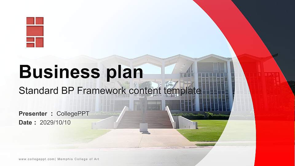 Memphis College of Art Competition/Entrepreneurship Contest PPT Template16:9 ratio PPT effect preview image