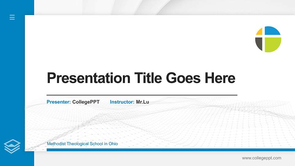 Methodist Theological School in Ohio Thesis Proposal/Graduation Defense PPT Template16:9 ratio PPT effect preview image
