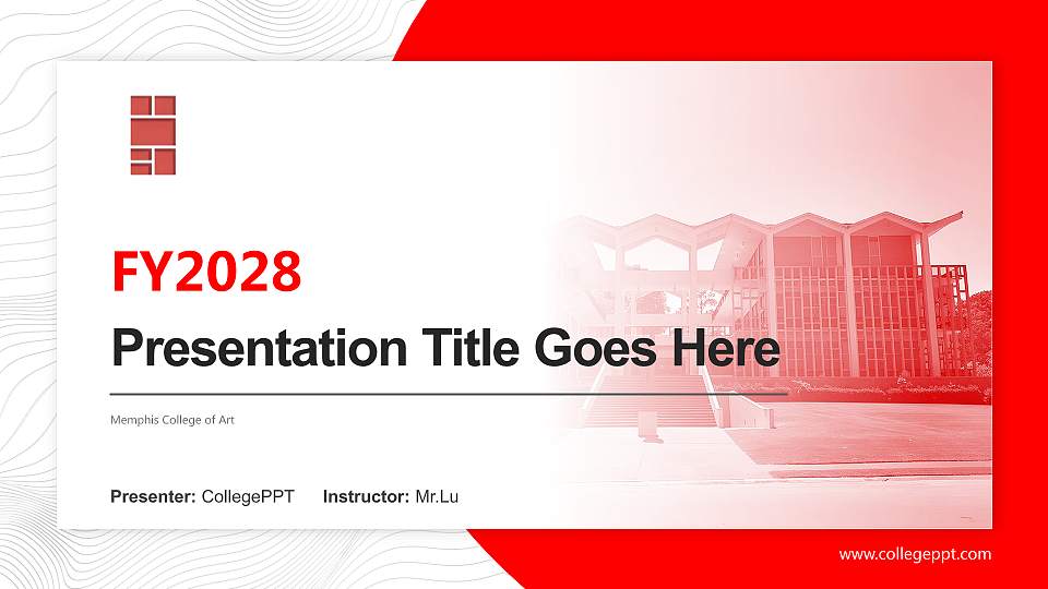 Memphis College of Art Academic Presentation/Research Findings Report PPT Template16:9 ratio PPT effect preview image