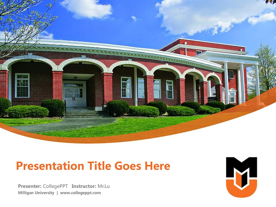 Milligan University Course/Courseware Creation PPT Template4:3 ratio PPT effect preview image5