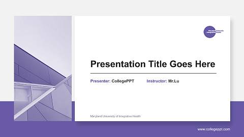 Maryland University of Integrative Health General Purpose PPT Template