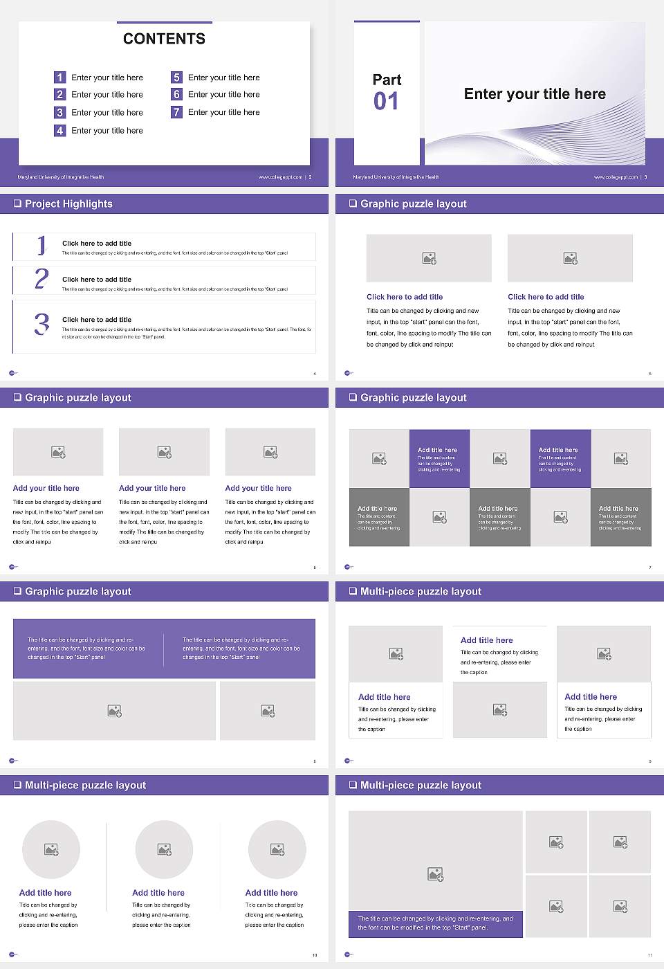 Maryland University of Integrative Health General Purpose PPT Template16:9 ratio PPT effect preview image2