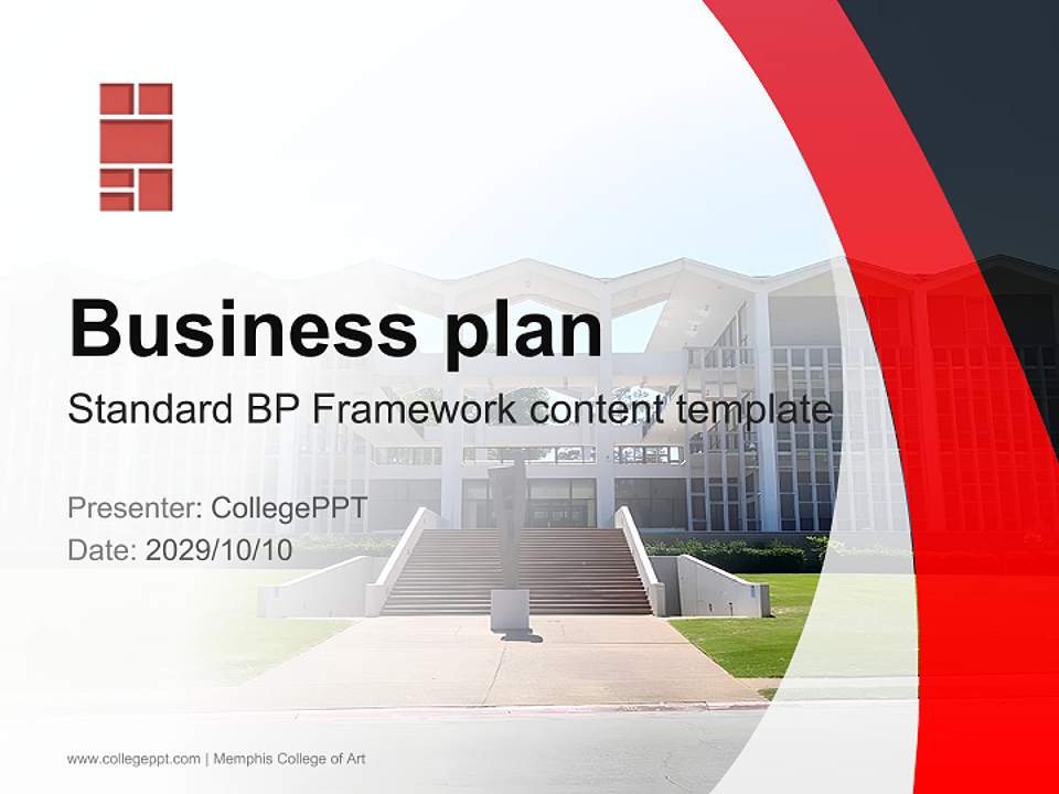 Memphis College of Art Competition/Entrepreneurship Contest PPT Template4:3 ratio PPT effect preview image9