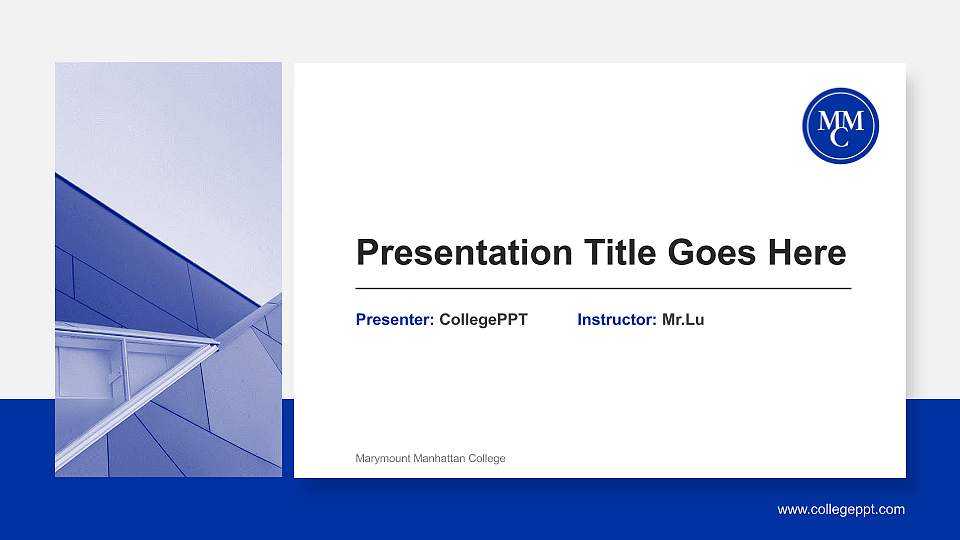 Marymount Manhattan College General Purpose PPT Template16:9 ratio PPT effect preview image