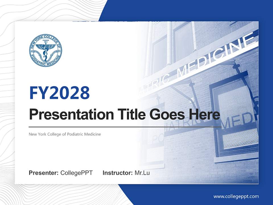 New York College of Podiatric Medicine Academic Presentation/Research Findings Report PPT Template4:3 ratio PPT effect preview image5